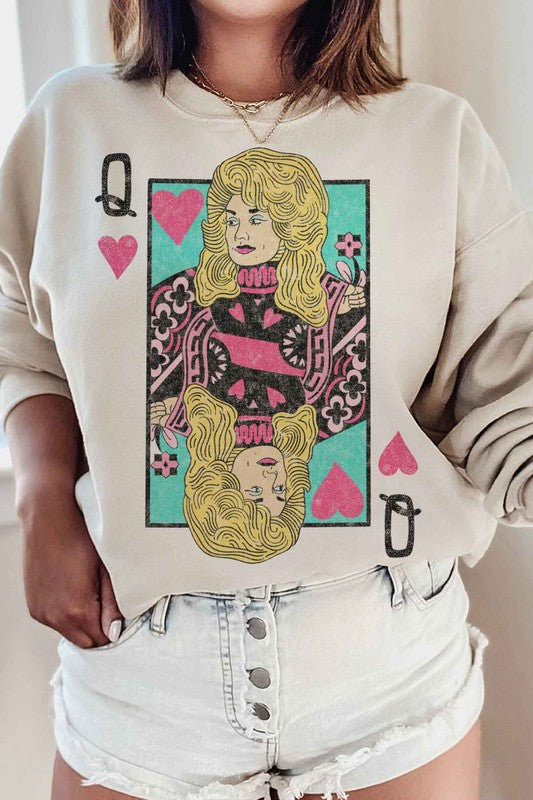 Dolly Queen of Hearts Sweatshirt | Plus Size